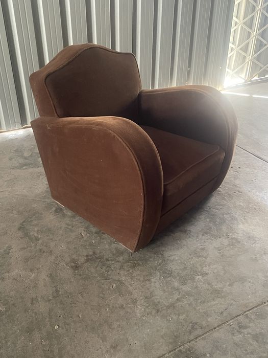Poltrona retro castanha