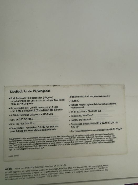 Macbook air 13 2020