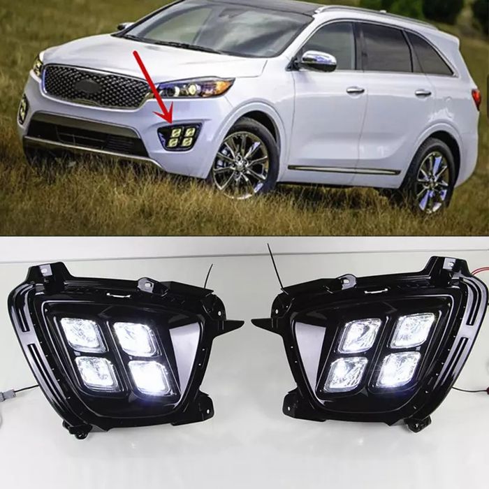 Дневные  огни фара Kia Sorento 2015-2018. ДХО Led Drl Киа Соренто.