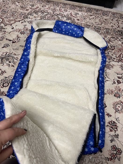 Продам зимовий конверт у санки,конверт в коляску,конверт на овчині