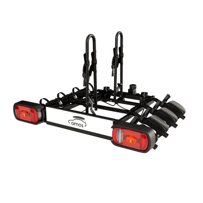Bagażnik rowerowy platforma na hak Amos Tytan 4 Black uchylany na 4 rowery 75KG 13PIN