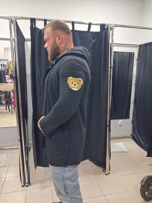 Palm Angels Худі-Кардіган Oversize Чорний Оригінал XL-XXL