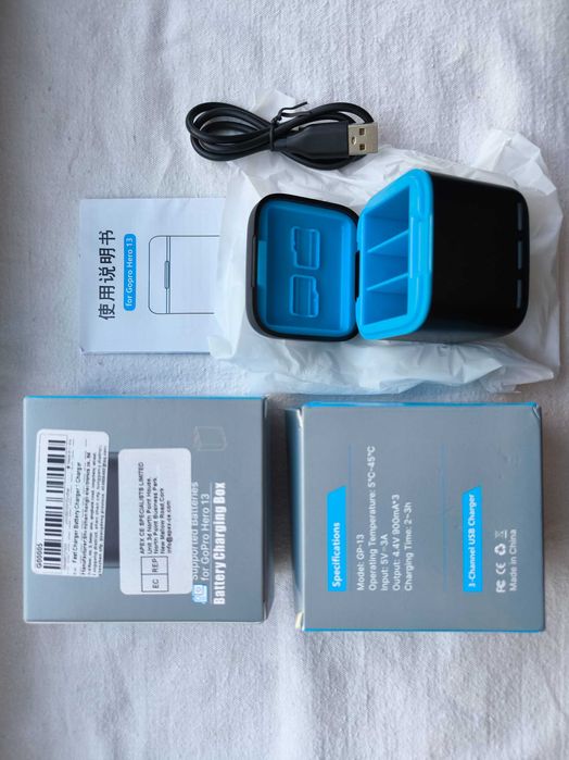 Новий зарядний пристрій для акумуляторів GoPro 5 6 7 8 9 10 11 12 13