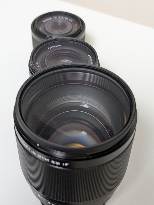 35mm f2.8 / 50mm f2/ 85mm F1.8 lentes PACK, Sony Zeiss + 2 Viltrox para Sony-E