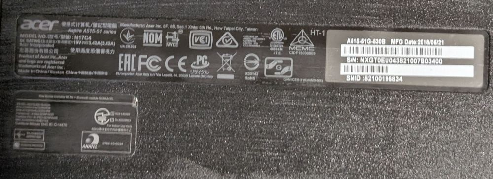 Acer Aspire 5, повністю робочий