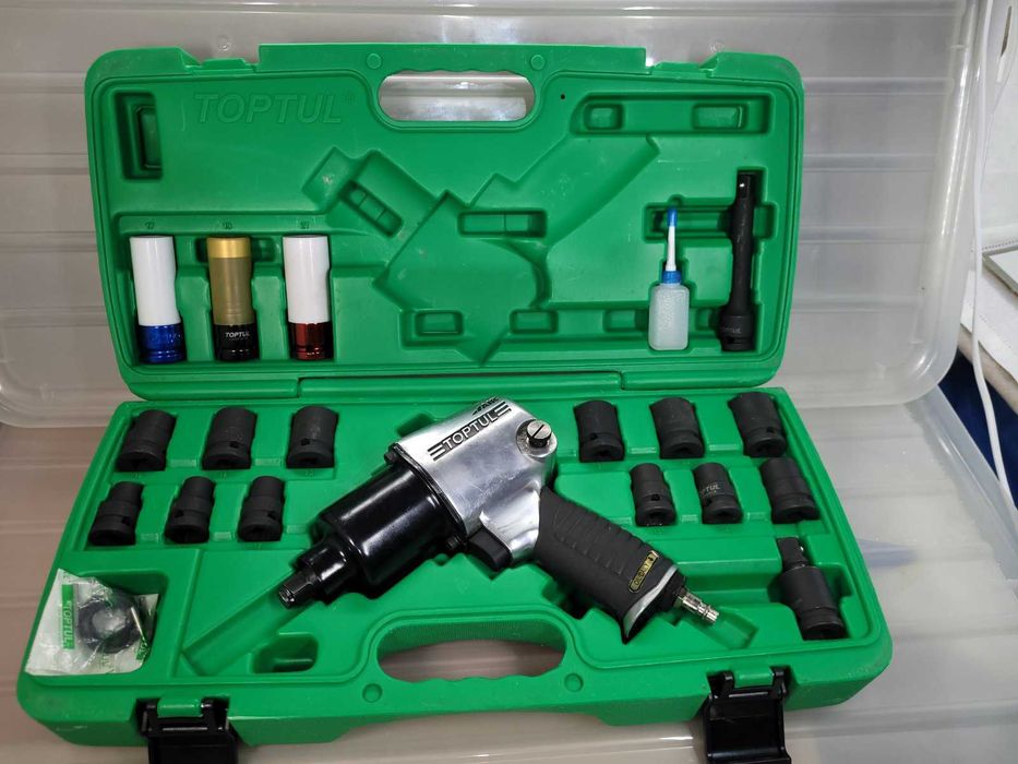 Гайковерт пневматический Toptul (KAAA1640) с комплектом головок .
