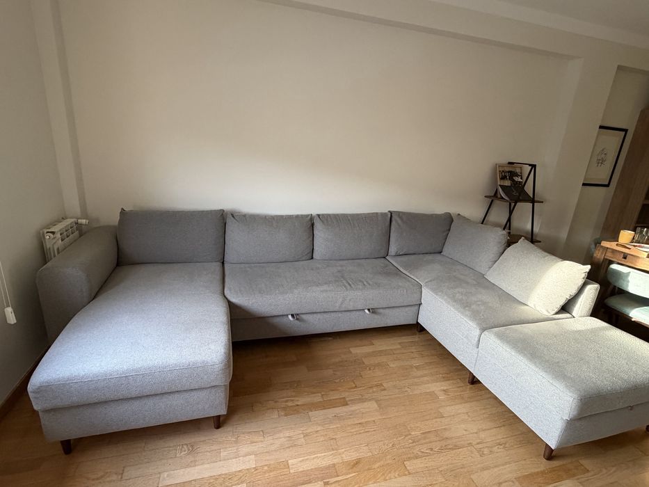 Sofa cama gato preto cinzento