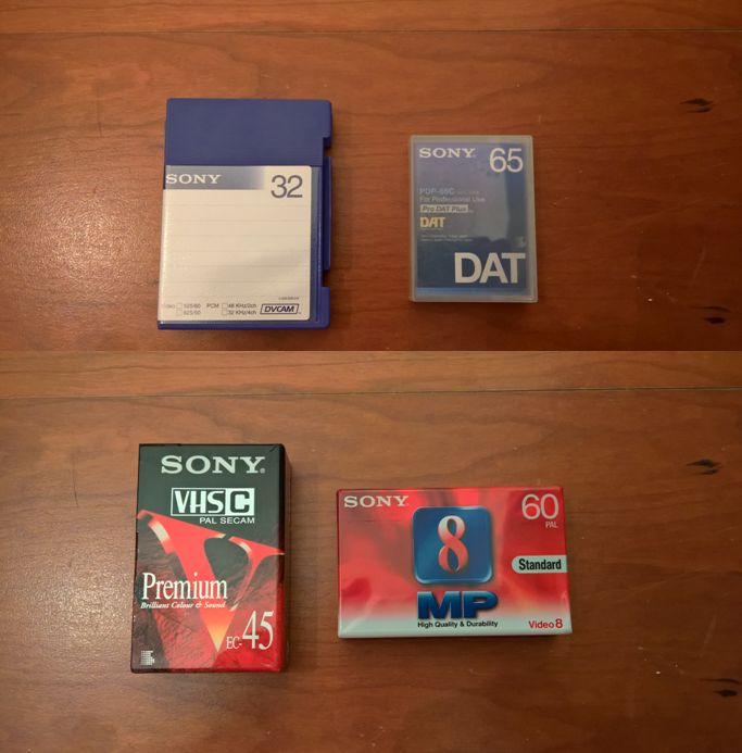 Cassetes maquinas filmar