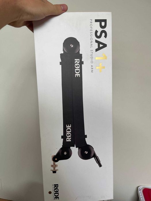 Kit microfone HyperX FlipCast + braço Rode PSA1+ - c/ caixas e faturas