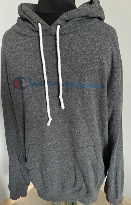 Champion bluza kangurka grafit z kapturem , logo XL męska, super stan