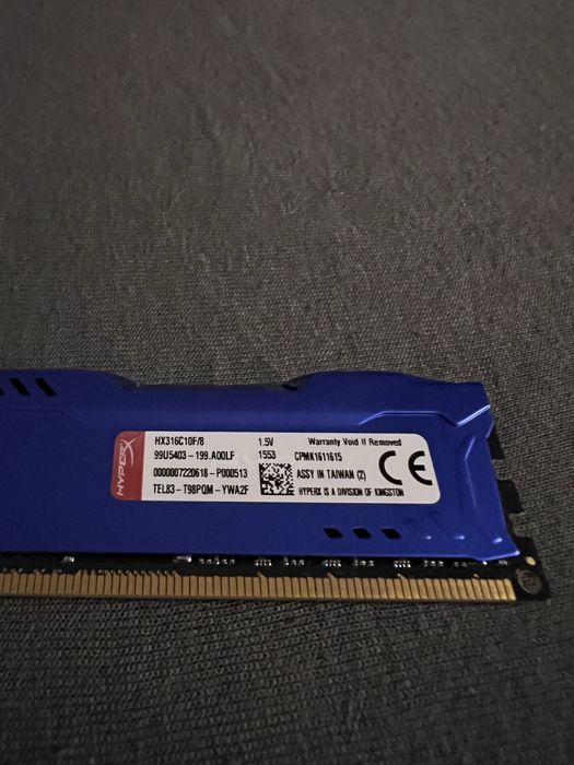8 GB HyperX DDR3 1600 MHz CL10