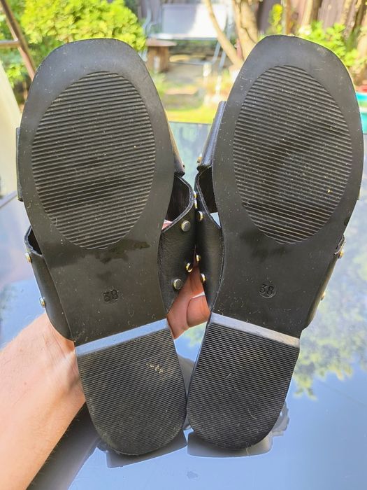 Klapki skórzane damskie rozmiar 38