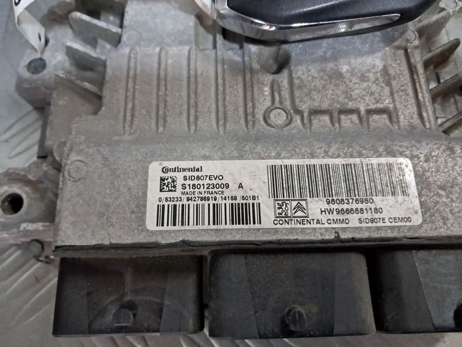 Conjunto Kit chave e mobilizador BSI centralina Citroen C4 Picasso II