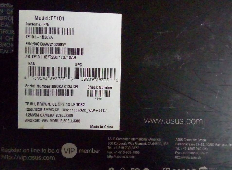 Планшет с док станцией ASUS TF 101.