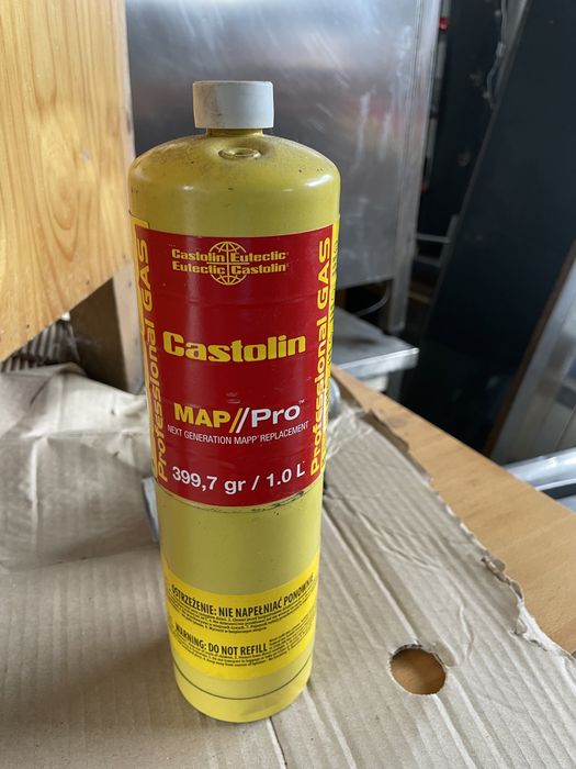 Garrafa de gás N/ recarregável Castolin MAP-Pro 1L