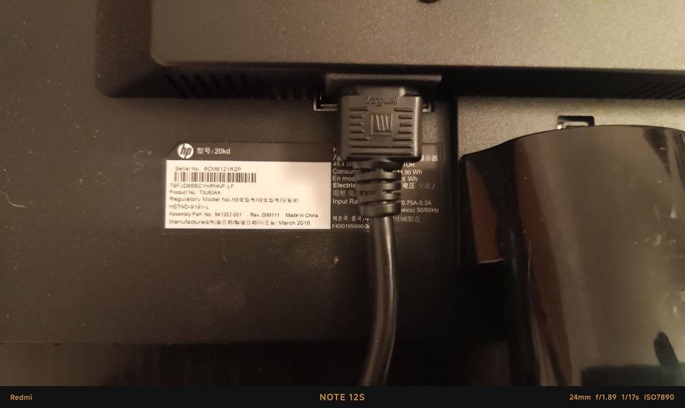 Monitor HP 20kd 20” LED – Full HD 1600x900 | HDMI + VGA | Design E