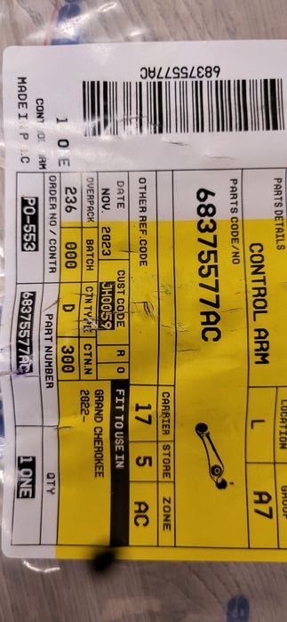 Ричаг передній нижній Джип Гранд Чирокі  Jeep grand cherokee wl 22рік