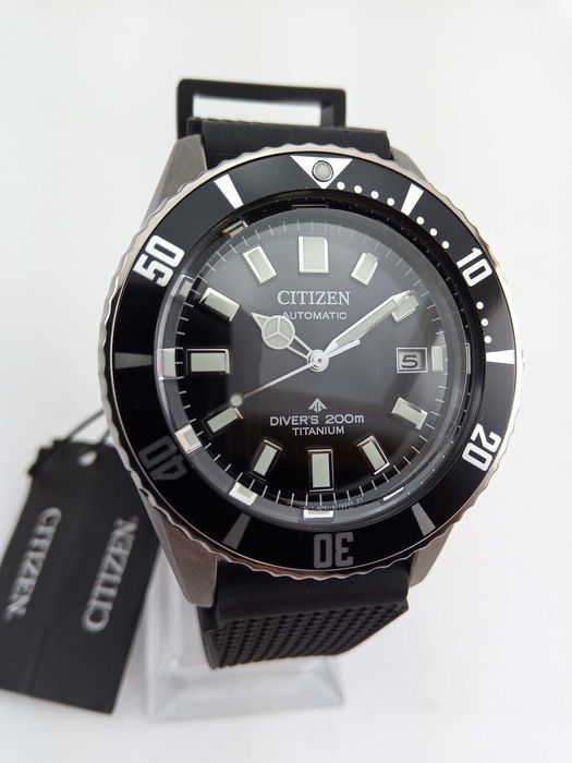 Титановые 200м дайверы Citizen NB6021-17E Сапфир механика автоподзавод