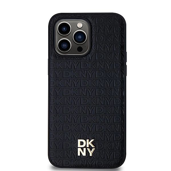 Etui DKNY Leather Monogram Pattern Metal Logo MagSafe na iPhone 14 Pro