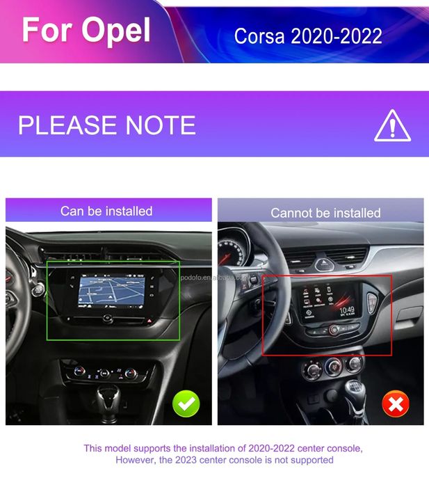 Rádio Android Opel Corsa 2020-22 Carplay GPS wifi BT RDS NOVO