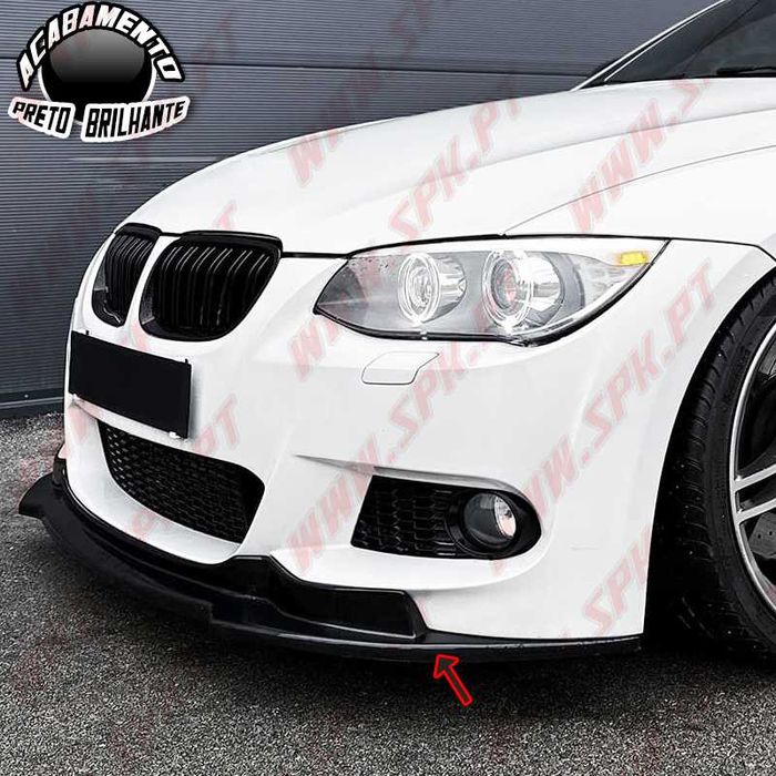 Lip / Spoiler Frontal BMW Serie 3 E92 / E93 LCI - Preto Brilhante