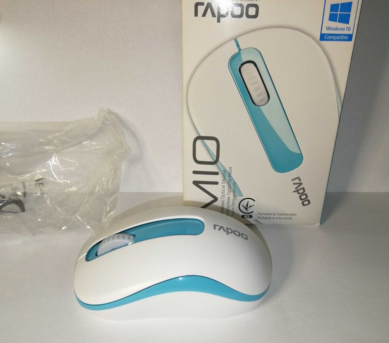 Rapoo M10 Wireless Blue USB нова бірюзова мишка Миша 1000 dpi