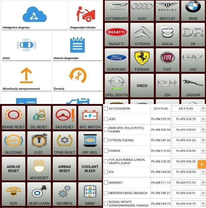 Aktualizacja Launch x431 EasyDiag ThinkDiag Diagzone Xdiag Topdon ADS