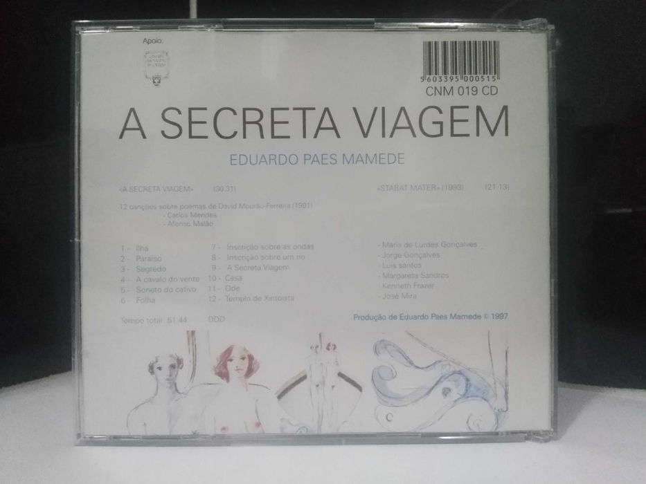 CD individual da obra "A Secreta Viagem / Stabat Mater", com poemas de David Mourão-Ferreira musicados por Eduardo Paes Mamede