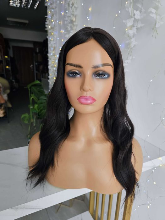 Topper Pamela fale ciemny brąz, zagęszczenie i uzupełnienie włosów