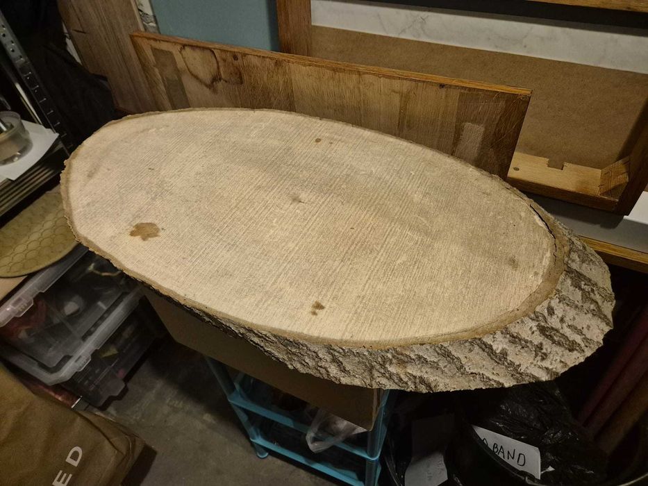 Plastry drewna, krążki drewniane, plaster na stół, stolik, topola