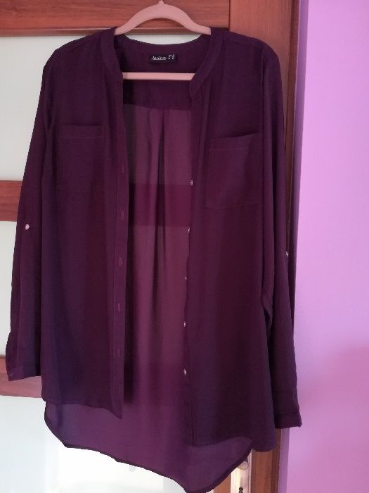 fioletowa elegancka koszula 42/44