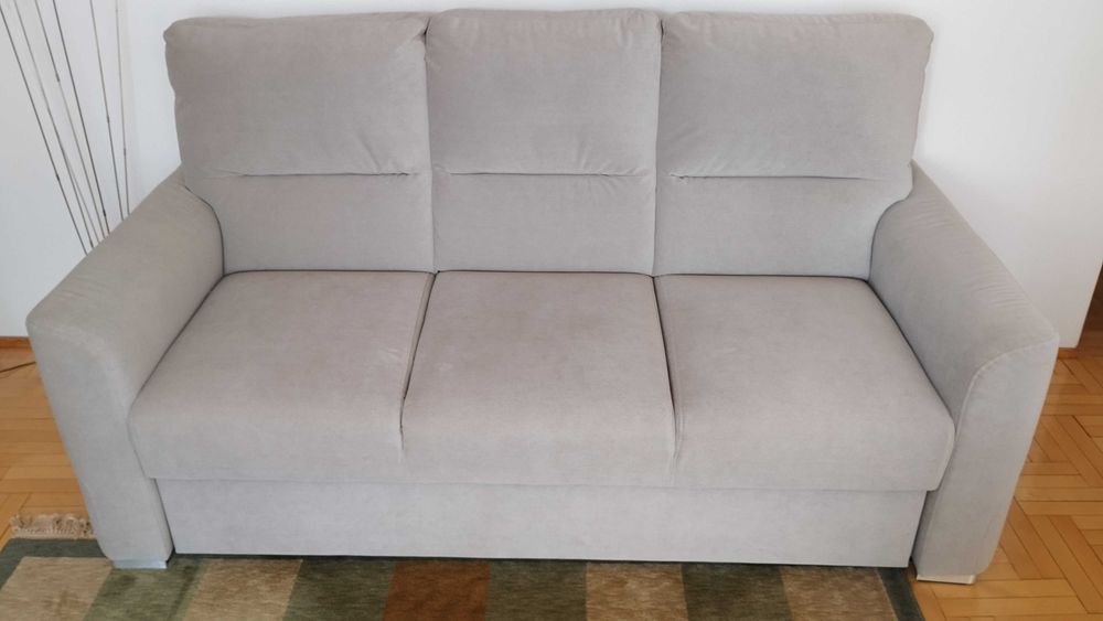 Komplet wypoczynkowy: sofa 3-osobowa + fotel rozkładany