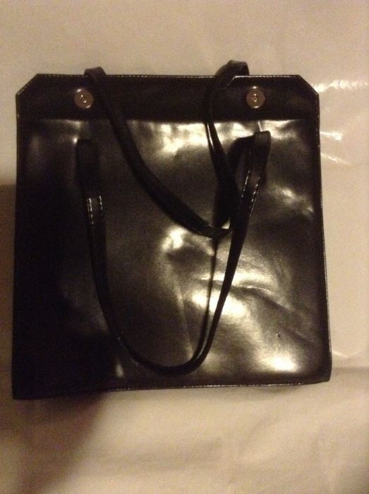 Mala preta de senhora rectangular