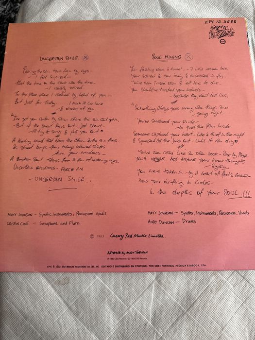 The The - Uncertain Smile - 45 rpm