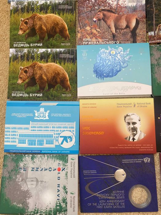 Сувенірні  (буклети) до монет Чорнобиль і другі  опис обмін
