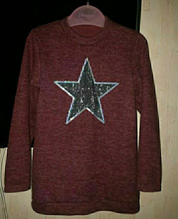 Удлинённый свитер,туника для девочки