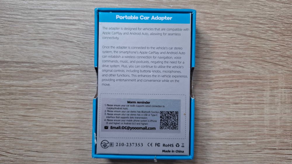 Lamtto Bezprzewodowy adapter CarPlay 2w 1