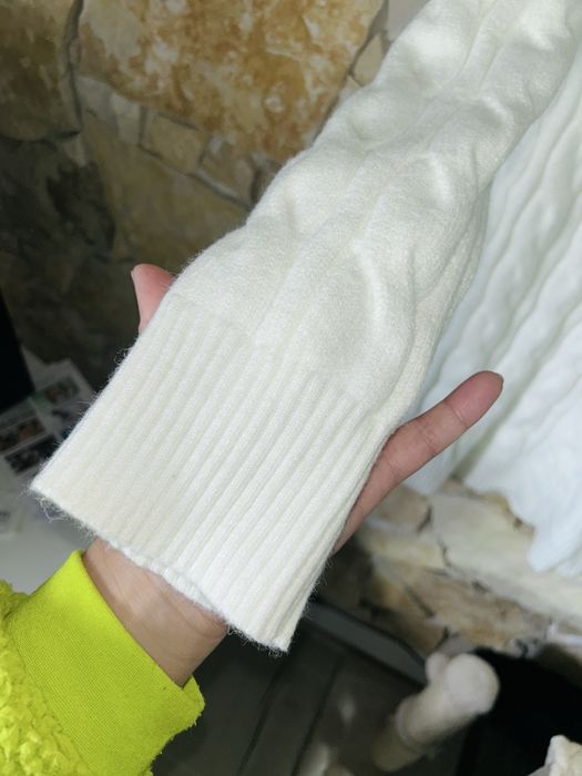 Vestido branco de malha novo c/ etiqueta
