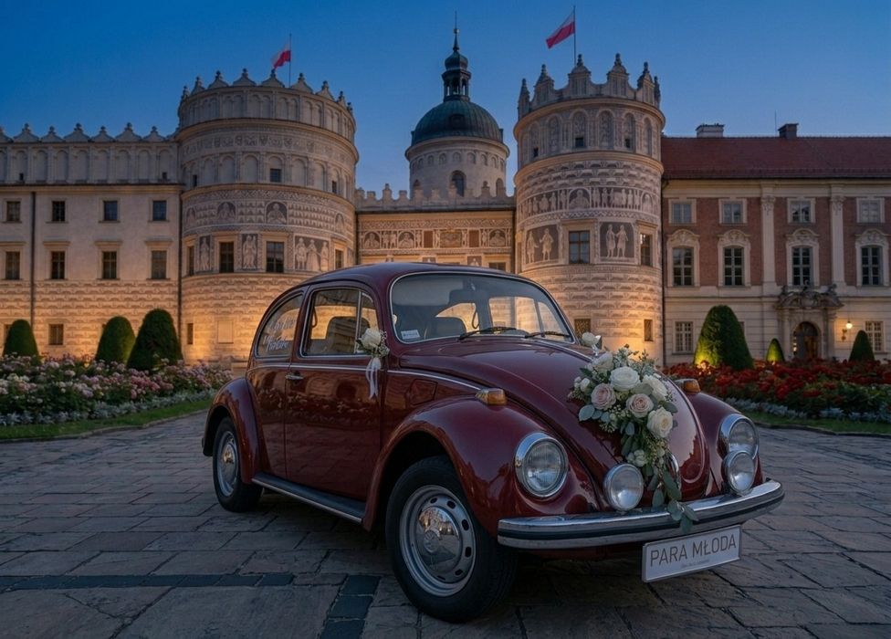 Klasyczny VW Garbus 1302 (1970r) wynajem auto do ślubu