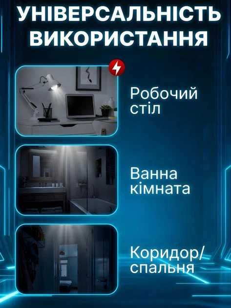 LED лампа на акумуляторі E27 30W 3 акумулятори 1200мА світить 5 годин