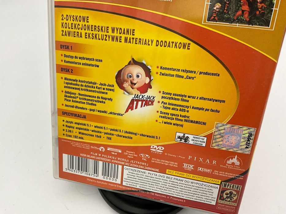 Iniemamocni 2 x DVD, The Incredibles, Animacja 2004, Disney, Pixar