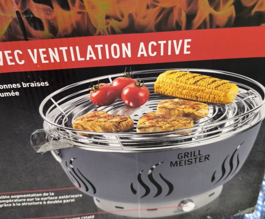 GRILLMEISTER  na węgiel drzewny z aktywną wętylacją