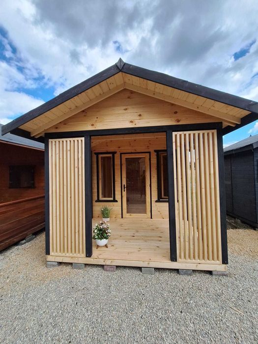 Od ręki ! domek drewniany 3x3+3x2, domek z tarasem, domek ogrodowy