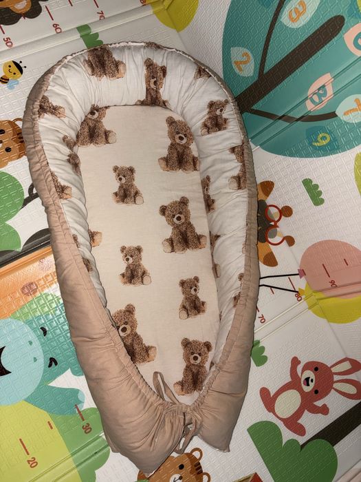 Кокон для новонародженого, в подарунок комплект дитячої постільної