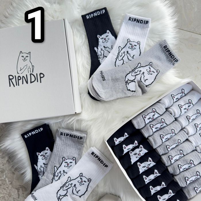 Подарунок на Свята для чоловіка/жінки — шкарпетки RIPNDIP набір 12/24