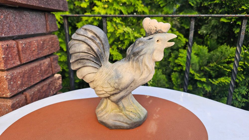 Ceramiczna figura kogut,vintage lat 70,wys.23,5 cm.