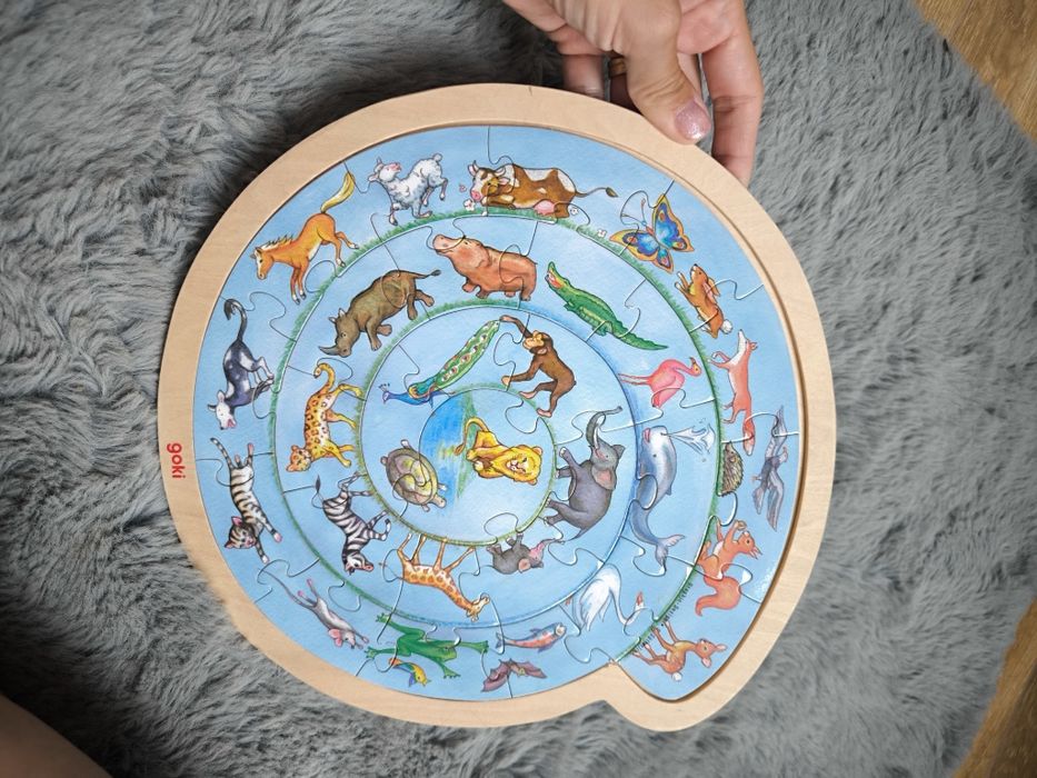 GOKI puzzle okrągłe drewniane