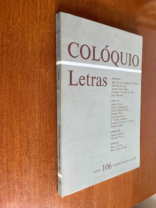 Revista COLÓQUIO Letras - Nº 106 de 1988
