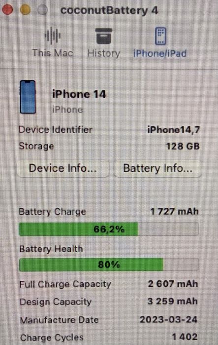 iPhone 14 128GB biały