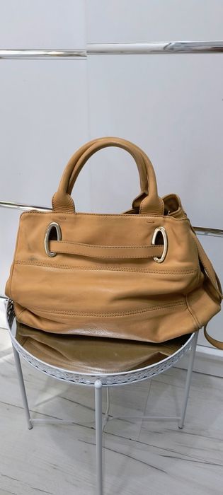 Skórzane torba Emporio Armani citybag, birken
